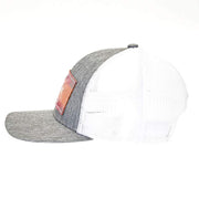 Mcintire Saddlery Heather Gray Cap with Pink Aztec Leather Patch
