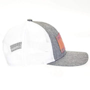 Mcintire Saddlery Heather Gray Cap with Pink Aztec Leather Patch