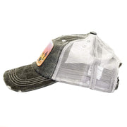 Mcintire Saddlery Charcoal Gray Cap with Dark Sunset Leather Patch