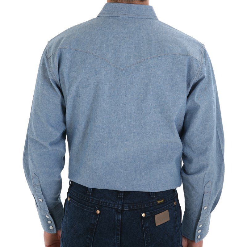 Wrangler Men's Chambray Snap Work Shirt