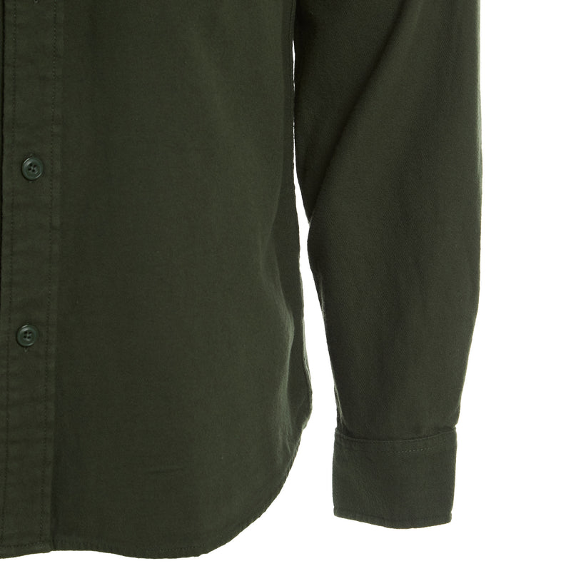 Seager Inc Mens Solid Calico Flannel Long Sleeve Shirt