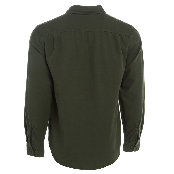 Seager Inc Mens Solid Calico Flannel Long Sleeve Shirt