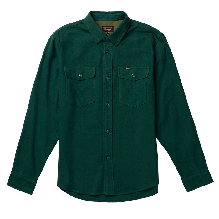 Seager Inc Mens Solid Calico Flannel Long Sleeve Shirt