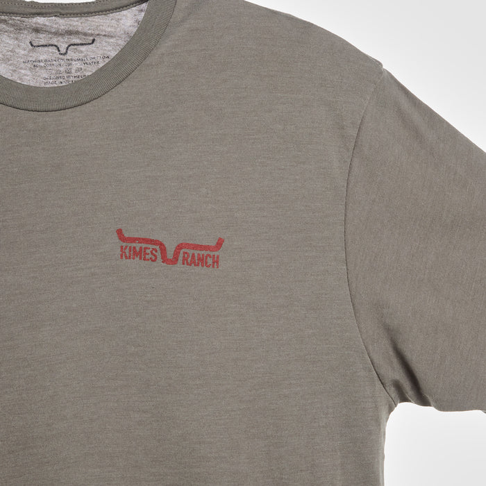 Kimes Ranch Mens Stone Grey Woody Short Sleeve T-Shirt