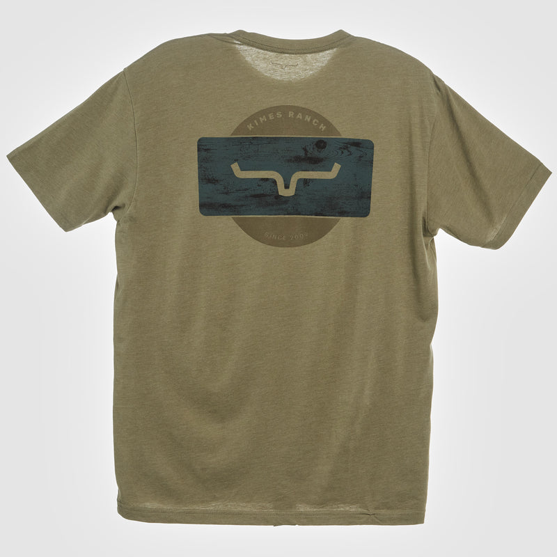 Kimes Ranch Mens Olive Short Sleeve Signpost Tee