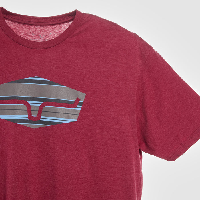 Kimes Ranch Mens Cardinal Box Seat Striped Short Sleeve T-Shirt