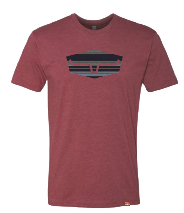 Kimes Ranch Mens Cardinal Box Seat Striped Short Sleeve T-Shirt