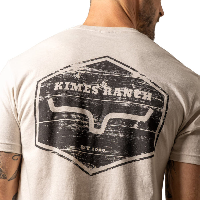 Kimes Ranch Men's Wooden Hex Sand Tee Shirt