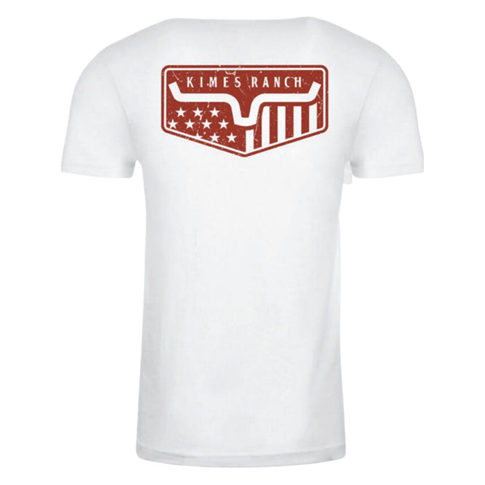 Kimes Ranch Men's White Spangled Tee Shirt