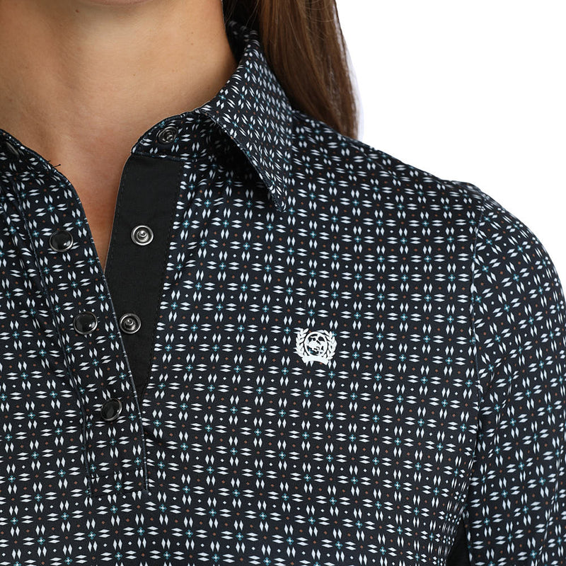 Cinch Women's Black Hybrid Pullover Shirt