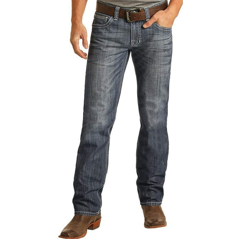 Rock N Roll Cowboy Men's Stackable Dark Wash Jean