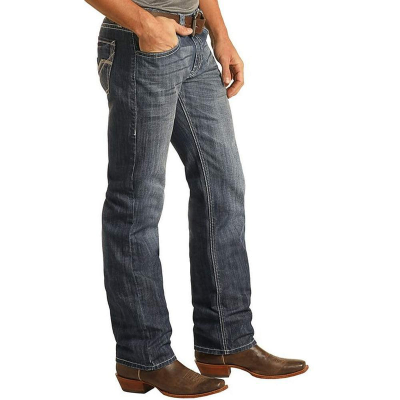 Rock N Roll Cowboy Men's Stackable Dark Wash Jean