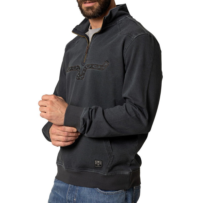 Kimes Ranch Men's Charcoal Rowell 1/4 Zip Pull Over