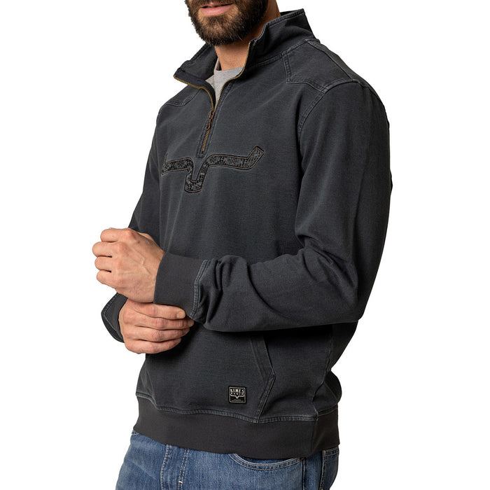 Kimes Ranch Men's Charcoal Rowell 1/4 Zip Pull Over