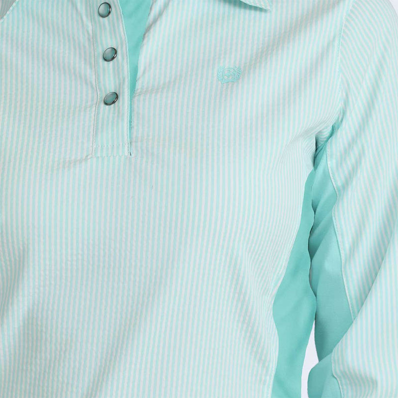 Cinch Women's Light Blue Hybrid Snap Shirt