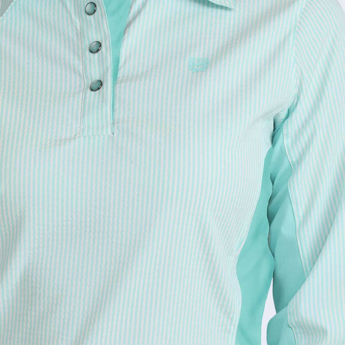 Cinch Women's Light Blue Hybrid Snap Shirt