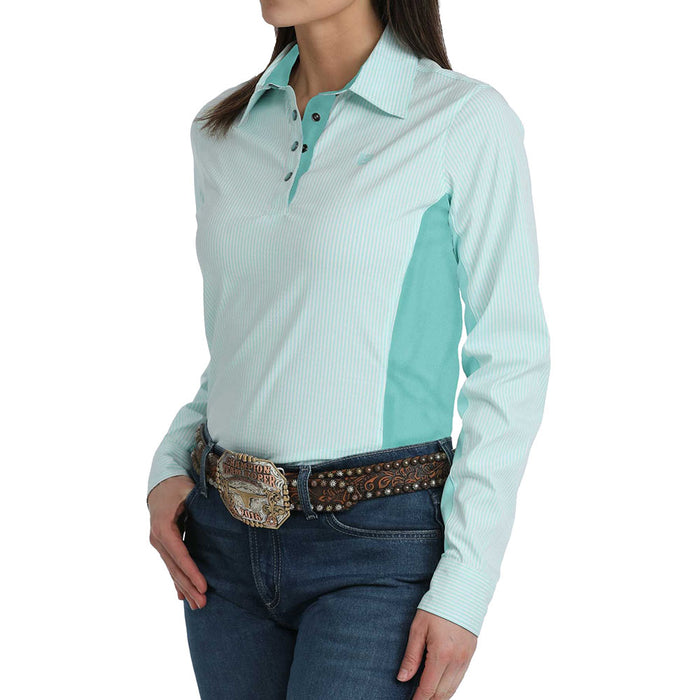 Cinch Women's Light Blue Hybrid Snap Shirt