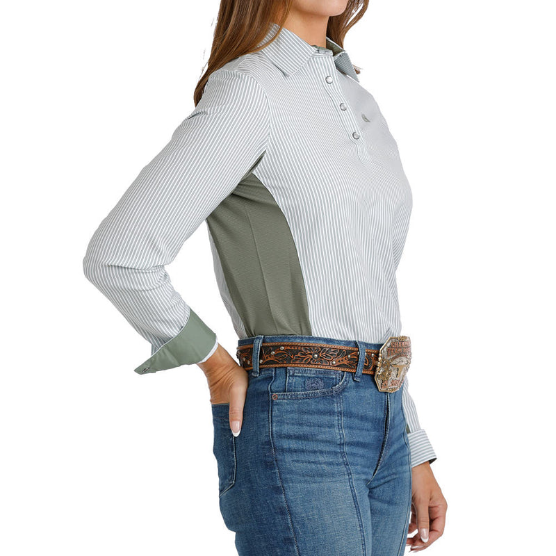 Cinch Women's Green Hybrid Pullover Shirt
