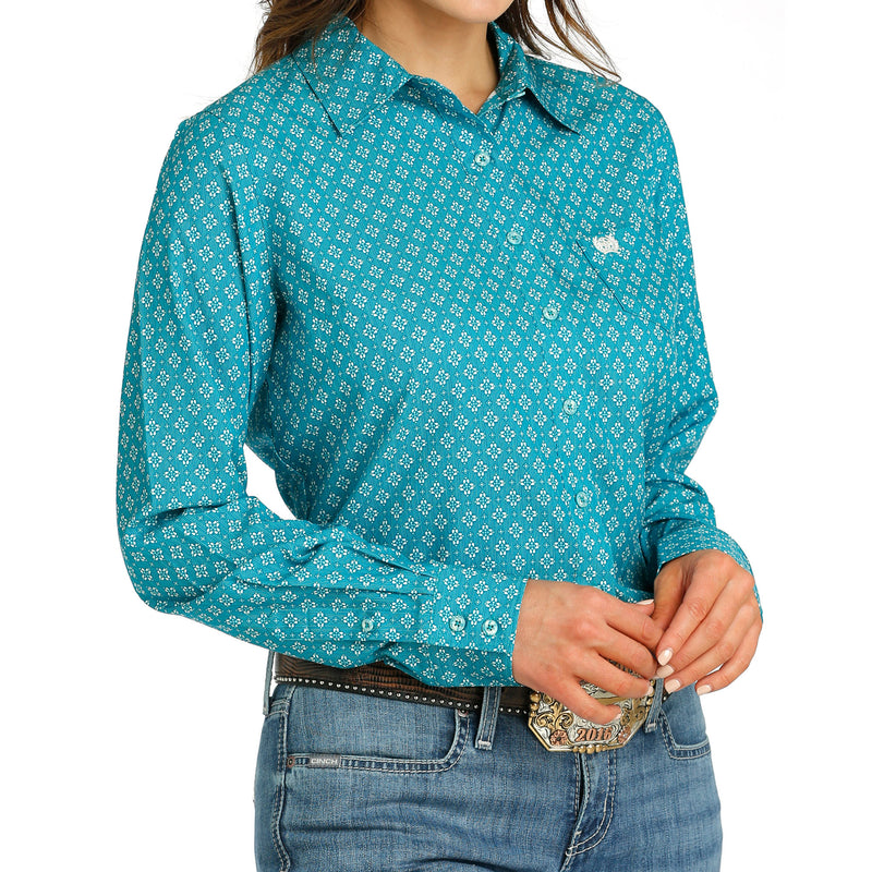Cinch Women's Teal ArenaFlex Button Down Shirt