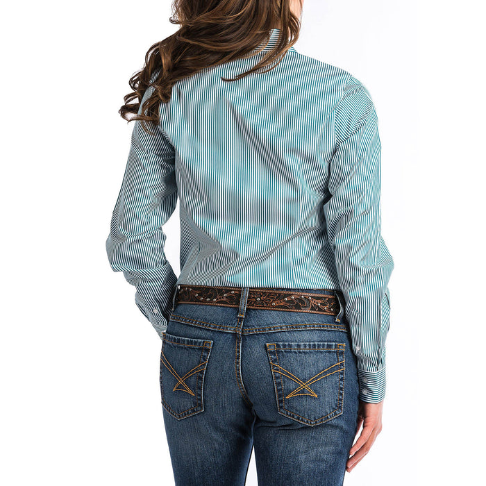 Cinch Ladies Teal Tencel Button Down Shirt