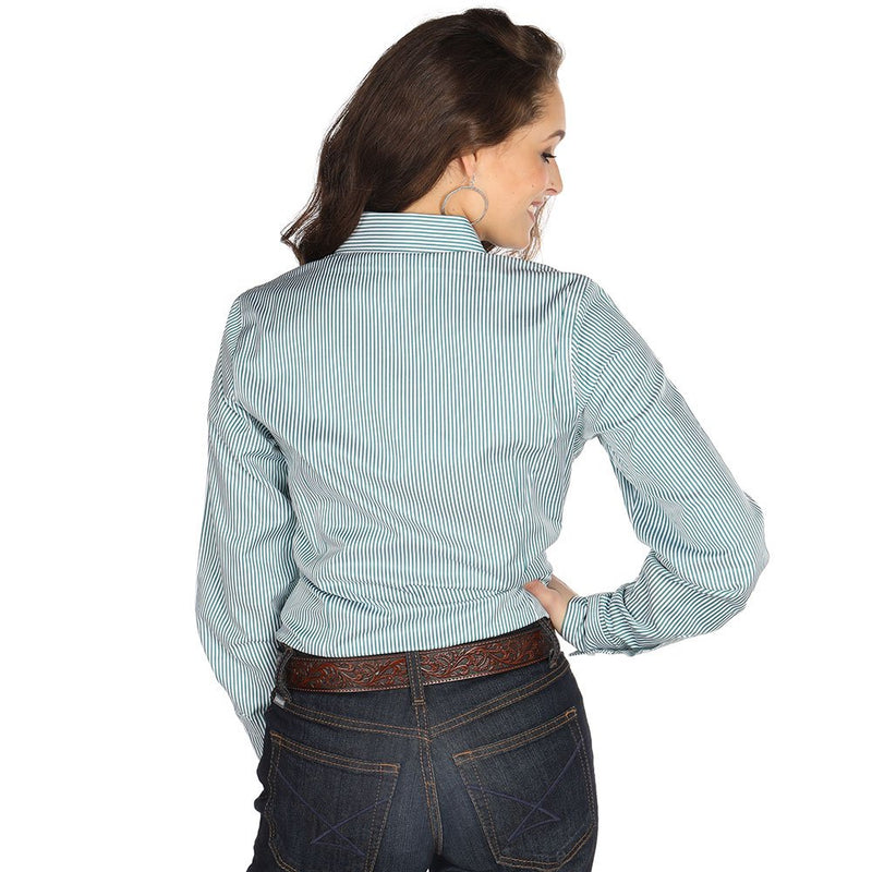 Cinch Ladies Teal Tencel Button Down Shirt