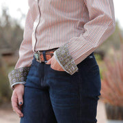 Cinch Women's Striped Long Sleeve Button Down Shirt
