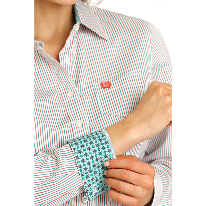 Cinch Women's Blue Tencel Button Down Shirt