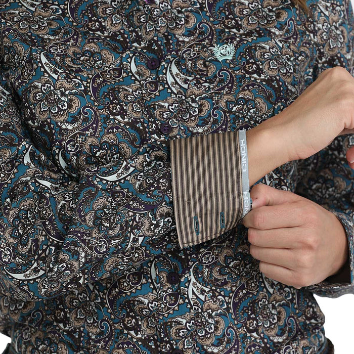 Cinch Women's Paisley Print Button Shirt
