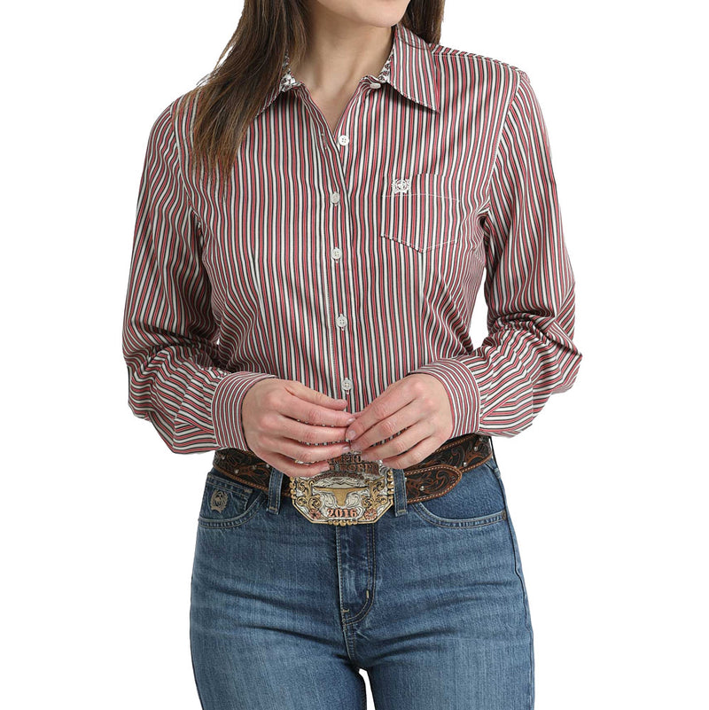 Cinch Women's Red Stripe Shirt