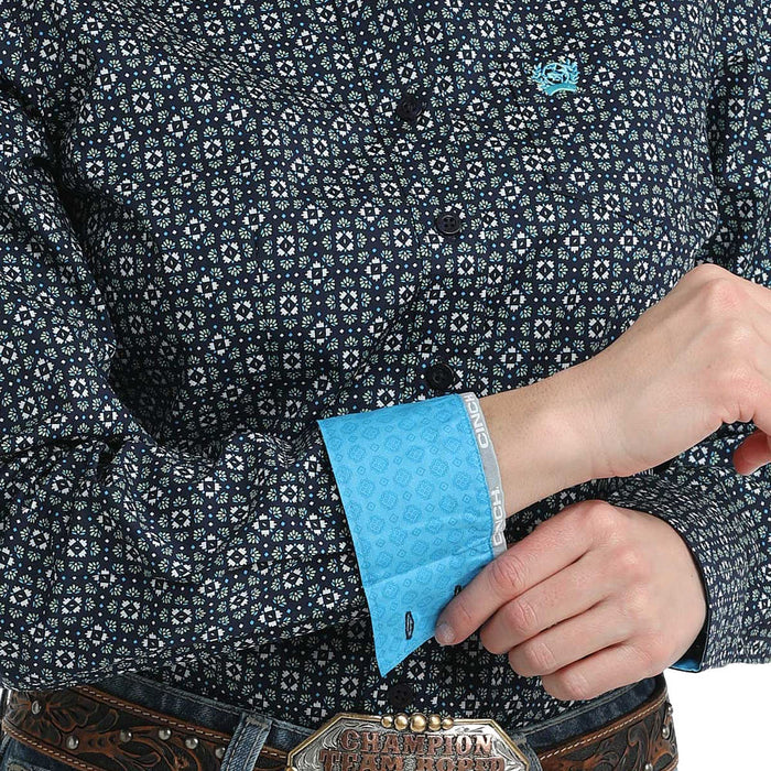 Cinch Women's Navy Print Shirt