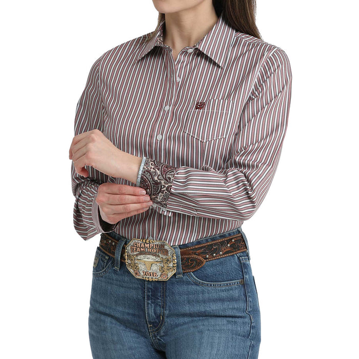 Cinch Women's Brown Multi Stripe Shirt