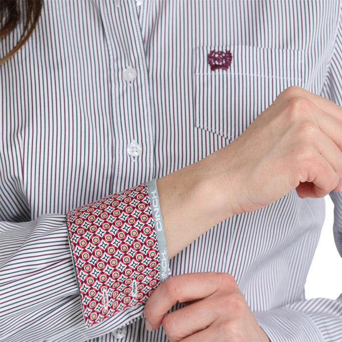 Cinch Women's White Stripe Shirt