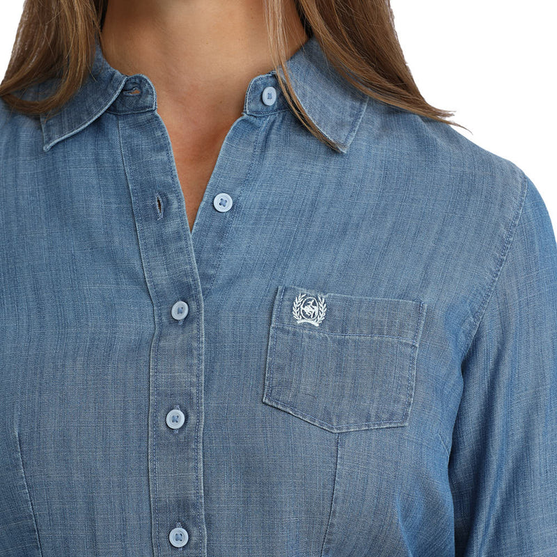 Cinch Women's Long Sleeve Chambray Shirt