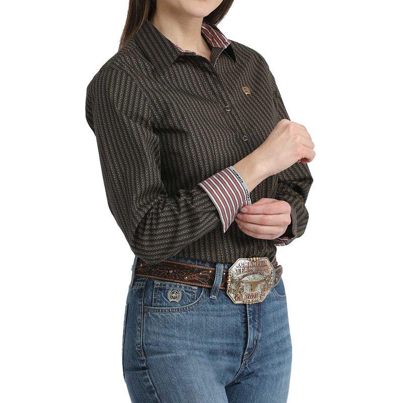 Cinch Women's Brown Print Shirt