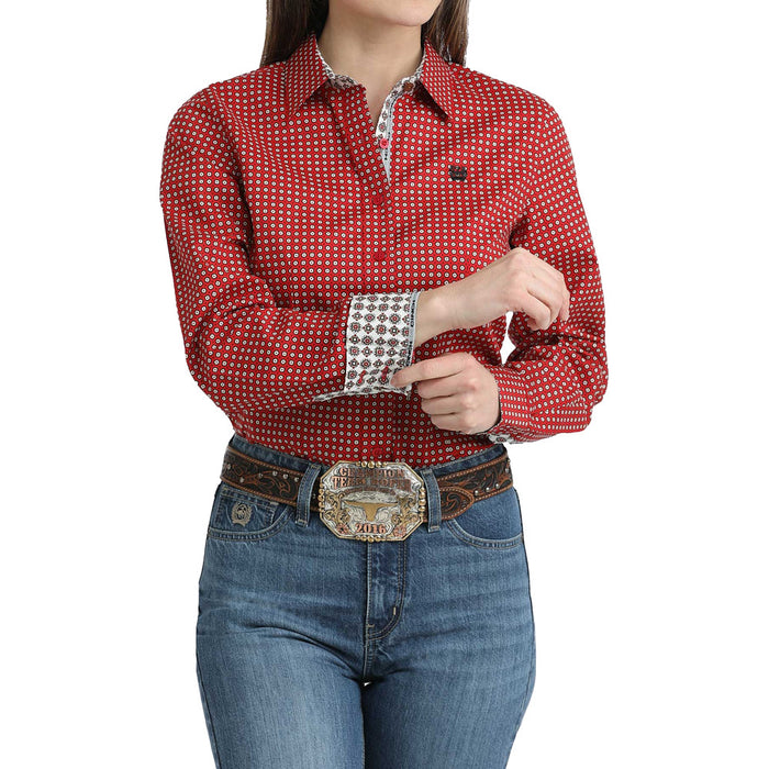 Cinch Women's Red Print Shirt