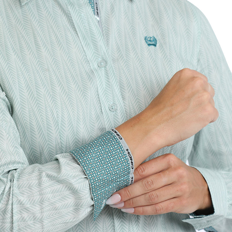 Cinch Women's Light Blue Print Shirt