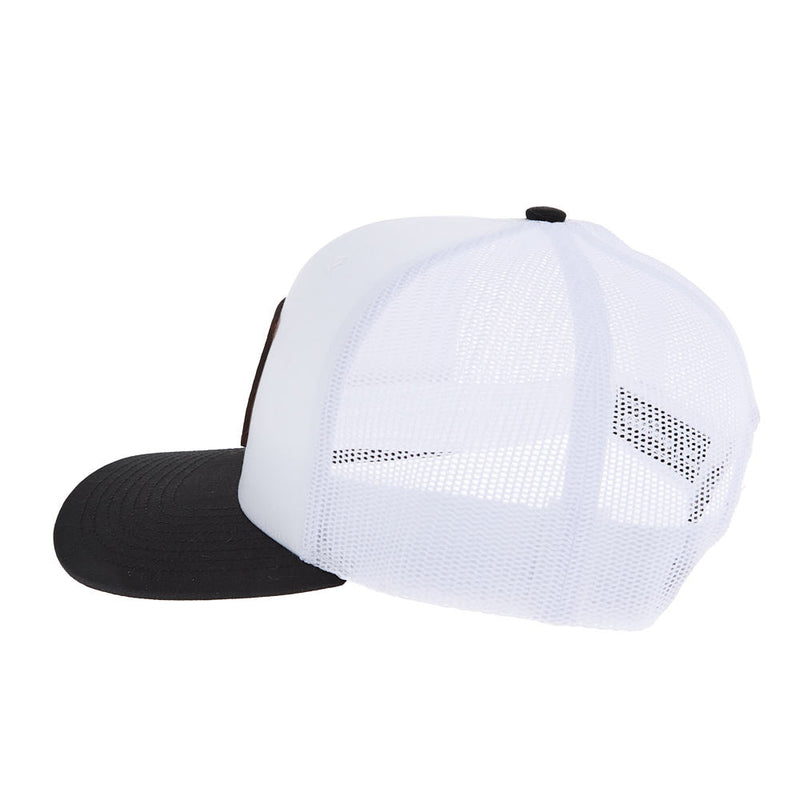 Mayatex White and Black Leather Patch Mesh Back Cap