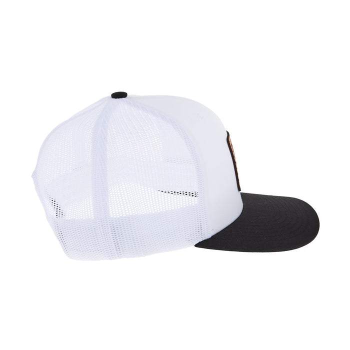 Mayatex White and Black Leather Patch Mesh Back Cap