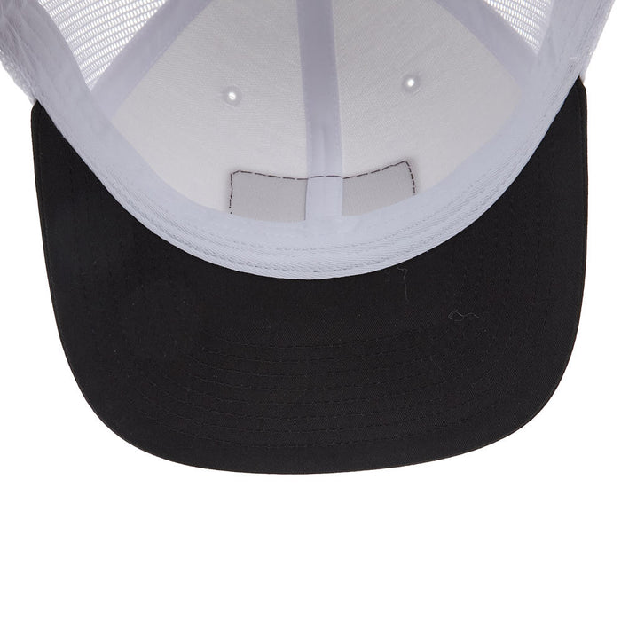 Mayatex White and Black Leather Patch Mesh Back Cap