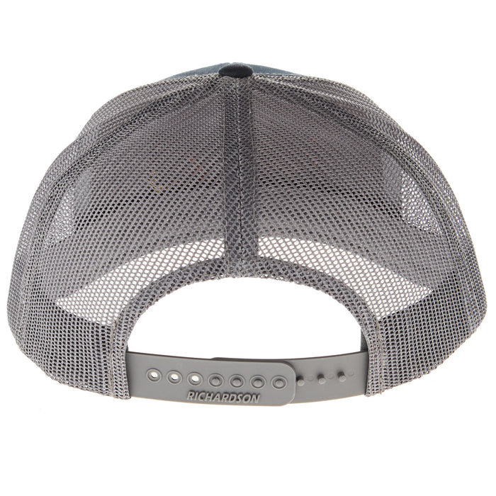 Mayatex Navy and Charcoal Leather Patch Logo Mesh Back Cap