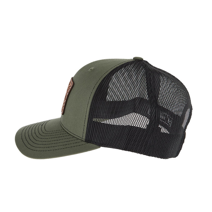 Mayatex Loden and Black Leather Patch Mesh Back Cap