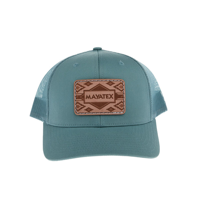 Mayatex Smoke Blue Leather Patch Mesh Back Cap