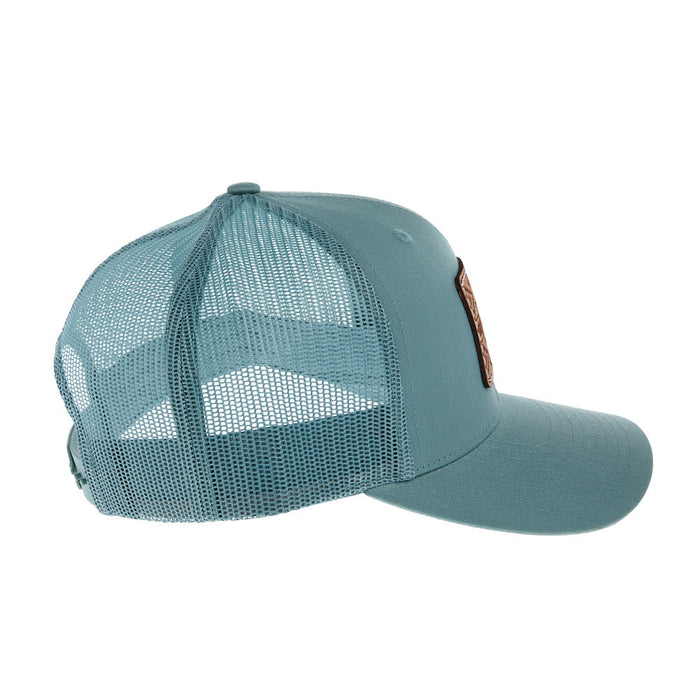 Mayatex Smoke Blue Leather Patch Mesh Back Cap