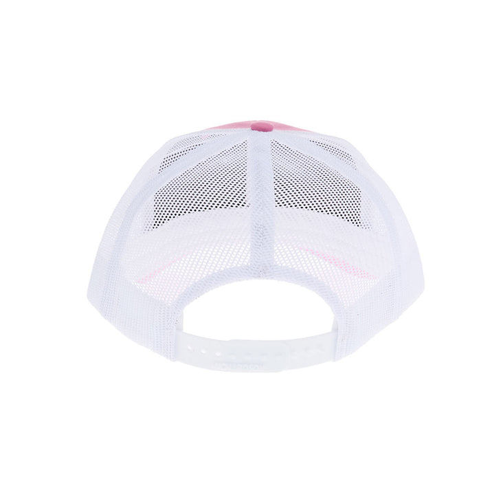 Mayatex Hot Pink and White Leather Patch Mesh Back Cap