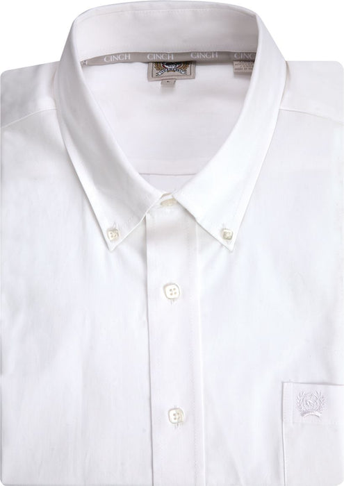 Cinch Men's White Pinpoint Oxford Long Sleeve Shirt