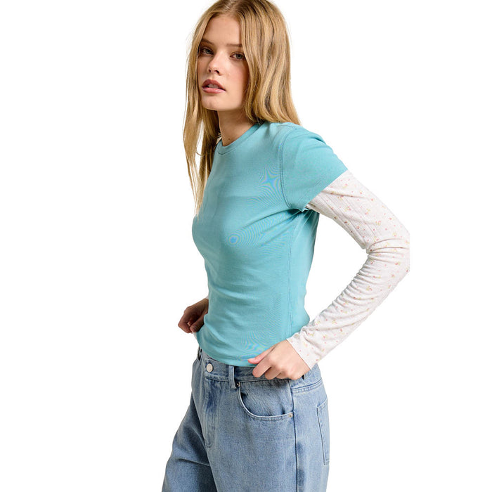 Mimosa Women's Jade Fitted Short Tee Shirt