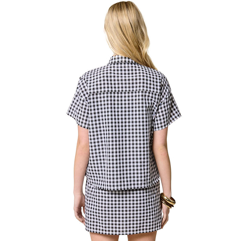 Mimosa Women's Gingham Short Sleeve Shirt