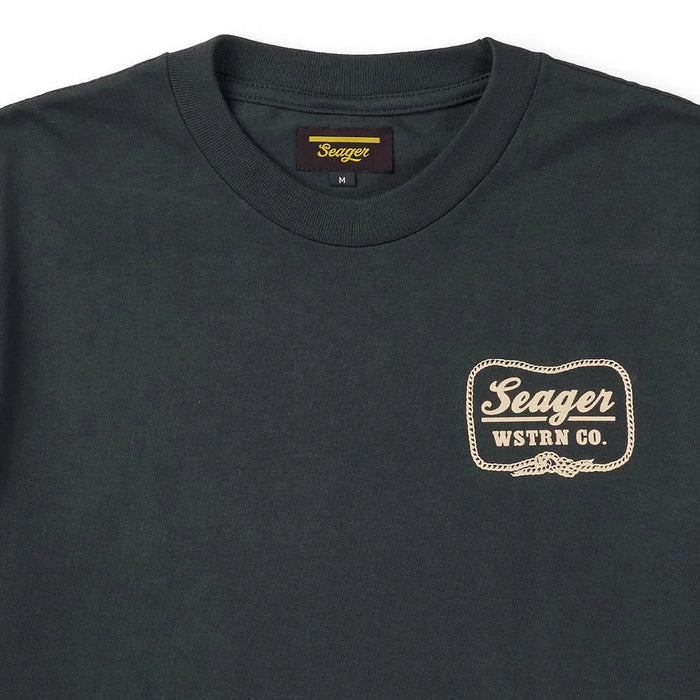 Seager Inc Men's High Noon Vintage Black Tee Shirt
