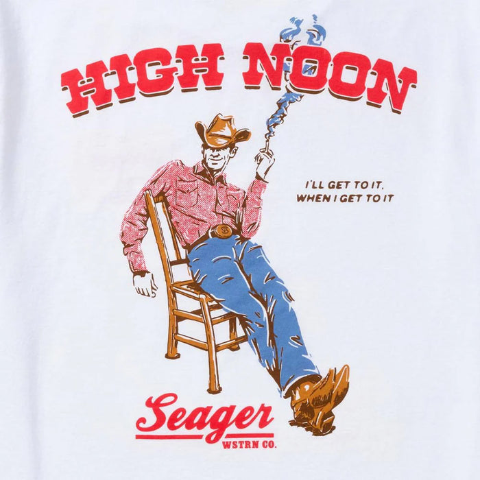 Seager Inc Men's White High Noon Tee Shirt
