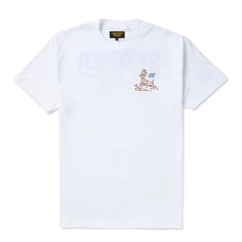 Seager Inc Men's Lucky Buck White Tee Shirt